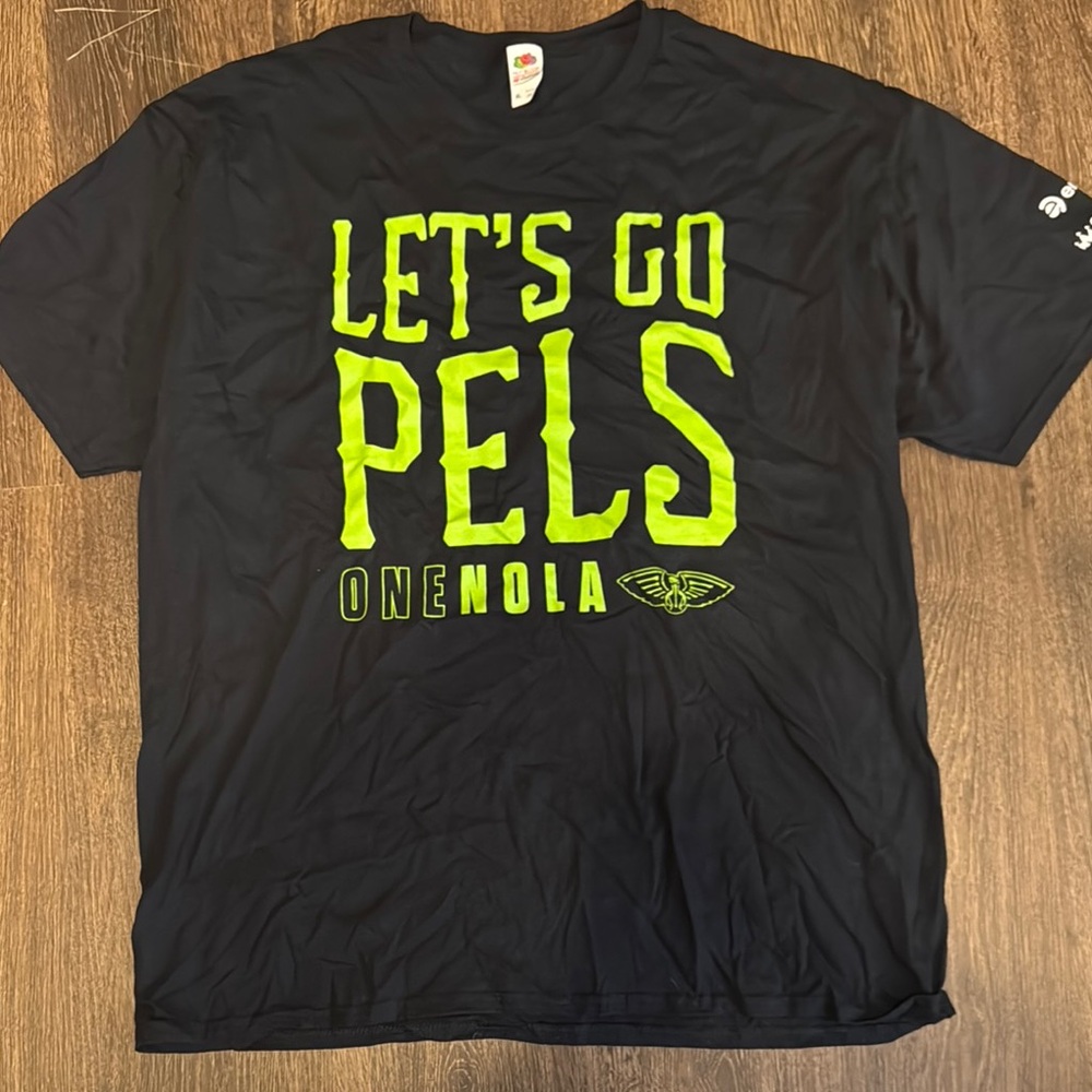 New Orleans Pelicans 2024 Playoff T-Shirt with Neon Yellow Graphic